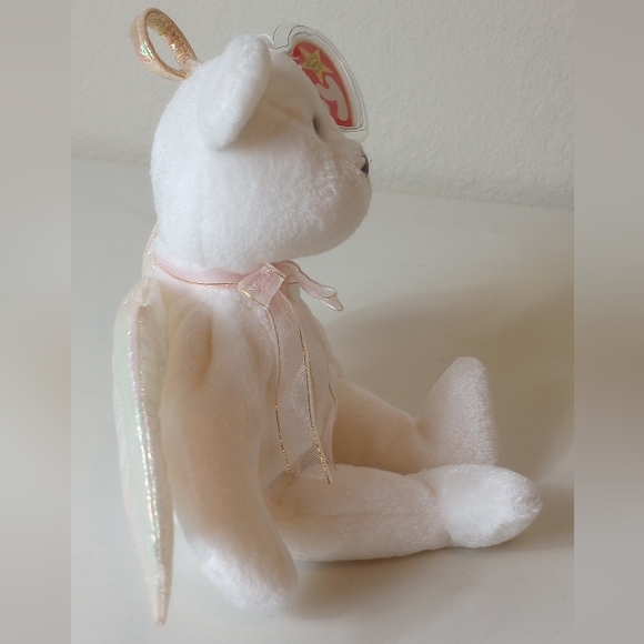 Ty Beanie Babies Halo The Angel Bear 1998 6th Generation Tush Tag - Picture 3 of 5